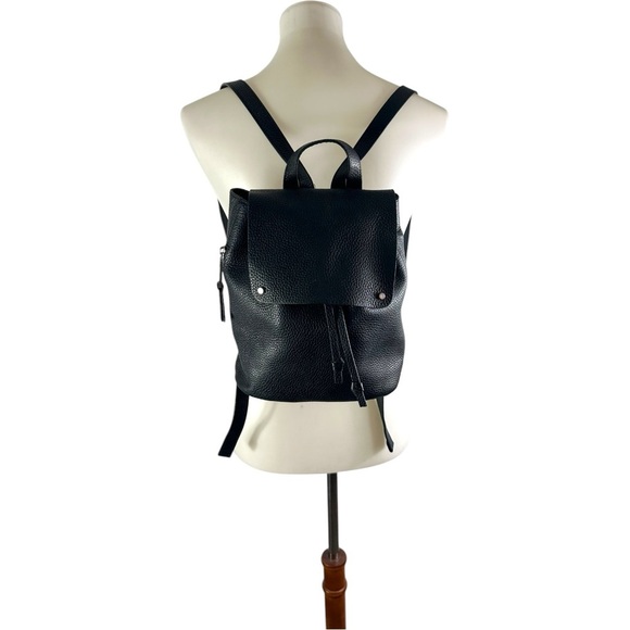 Treasure & Bond Handbags - Treasure & Bond Luca Grainy Leather Black Leather Backpack